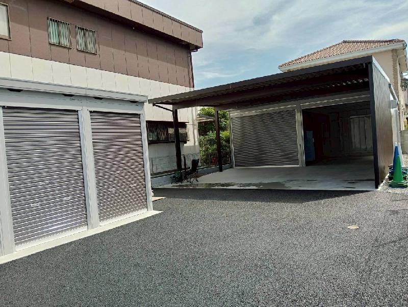 駐車場収益物件工事　イナバガレーディアGRN-3662JL-2　GRN-3162H/イナババイク保管庫FM-1830HD2連棟　FM-1530HD6連棟